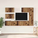 vidaXL Ensemble meuble TV 6 Pièces Bois ancien 30 5 x 30 x 90 cm