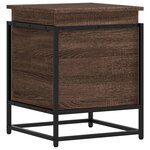 vidaXL Boîte de rangement avec couvercle chêne marron bois ingénierie