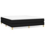 vidaXL Cadre de lit sans matelas noir 180x200 cm tissu