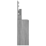 vidaXL Coiffeuse avec LED Sonoma gris 86 5x35x136 cm
