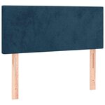 vidaXL Sommier à lattes de lit avec matelas Bleu foncé 90x200 cm