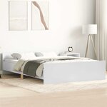 vidaXL Cadre de lit sans matelas blanc 120x190 cm