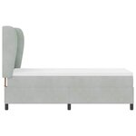 vidaXL Lit à ressorts avec matelas Gris clair 80 x 200 cm Velours