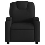 vidaXL Fauteuil inclinable en tissu noir