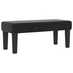 vidaXL Lit avec sommier et matelas & banc Noir 100x200 cm Velours