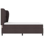 Lit Box Spring vidaXL avec Matelas - Marron Foncé  160x200 cm  Tissu