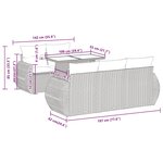 vidaXL Salon de jardin avec coussins 6 Pièces beige résine tressée