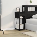 vidaXL Cabinet de chevet Chêne noir 28.1 x 40.9 x 75 cm