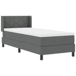 vidaXL Lit boxspring avec matelas avec matelas Gris foncé 80 x 200 cm