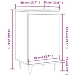 vidaXL Buffets 2 Pièces sonoma gris 40x35x70 cm bois d'ingénierie