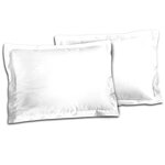 2 taies d'oreillers 100  coton 50 x 70 cm - Blanc