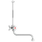 SCHÜTTE Mitigeur d'évier 2 poignées à basse pression chrome