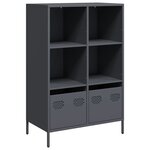 vidaXL Buffet haut anthracite 68x39x103 5 cm acier