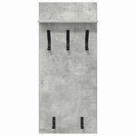 vidaXL Porte-manteau mural avec étagère Gris béton 40 x 10 x 90 cm