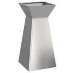 vidaXL Jardinière à pilier Argent 35 x 35 x 73 cm Acier
