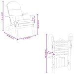 vidaXL Chaise de jardin Adirondack avec coussins bois massif d'acacia