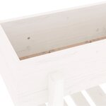 vidaXL Lit surélevé de jardin blanc 101x30x69 cm bois de pin massif