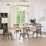 vidaXL Pieds de table à manger en forme de X  3 pièces  blanc  70 x (72-73) cm  acier