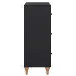 vidaXL Armoire à tiroirs Noir 66 x 34 5 x 90 cm Bois d'ingénierie