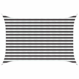 vidaXL Voile d'ombre 2 x 3 m HDPE Rectangulaire Anthracite et blanc