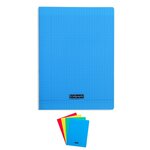 Cahier piqué 8000 POLYPRO 24x32 cm 96 p grands carreaux 90 g Coloris Aléatoire CALLIGRAPHE