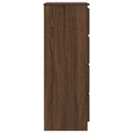vidaXL Buffet Chêne marron 60x35x98 5 cm Bois d'ingénierie