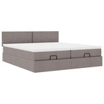VidaXL Cadre de lit ottoman avec matelas taupe 180x200 cm tissu