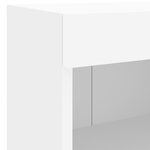 vidaXL Unités murales TV avec LED 7 Pièces blanc bois d'ingénierie