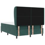 Lit Box Spring avec Matelas vert foncé 140x200 cm en velours