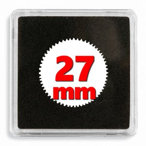 Capsules numismatiques carrées Quadrum 27mm. Paquet - 10 capsules