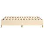 vidaXL Cadre de lit crème 140x200 cm tissu