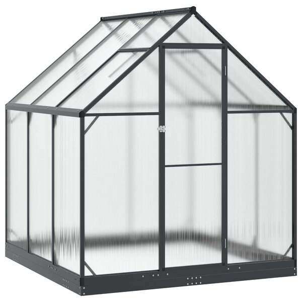 vidaXL Serre de jardin avec porte Anthracite 183 5 x 183 5 x 207 cm