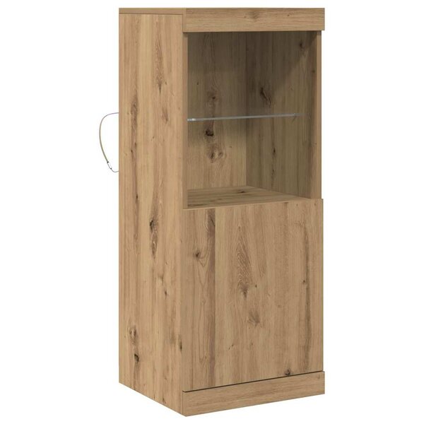 vidaXL Buffet LED Chêne artisanal 41 x 37 x 100 cm Bois d'ingénierie
