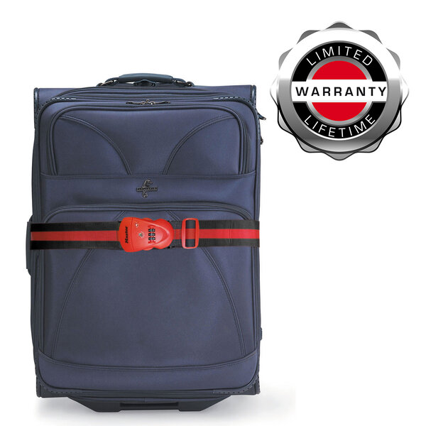 4702EURDRED Sangle pour Bagages avec Combinaison  Rouge  190 x 6 5 x 4 8 cm