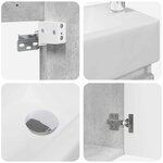 vidaXL Meuble de salle de bain avec robinet Gris béton