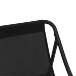 vidaXL Mobilier de jardin Noir Acier enduit de poudre