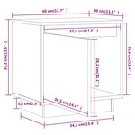 vidaXL Table de chevet Noir 40x30x40 cm Bois de pin solide