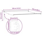 vidaXL Auvent Anthracite 3 5 x 2 5 m Métal