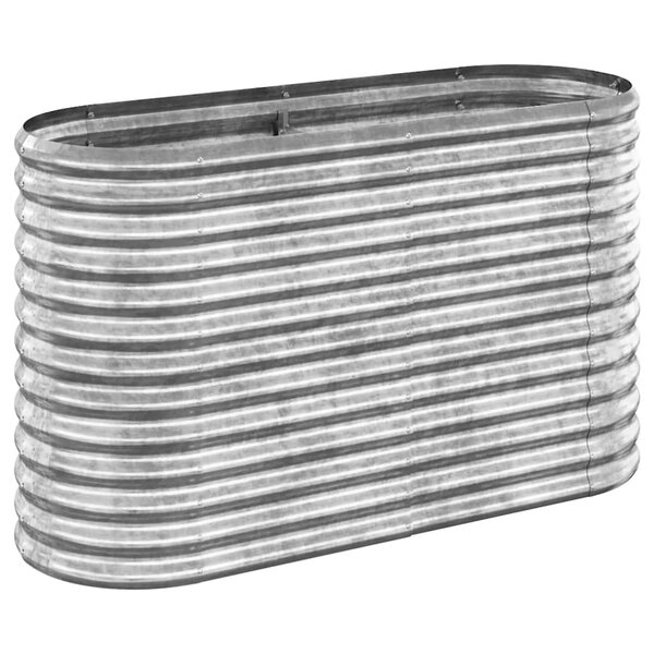vidaXL Lit surélevé de jardin Acier galvanisé Argenté