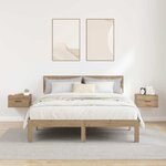 vidaXL Cabinet de chevet 2 Pièces chêne artisanal 35 x 35 x 20 cm