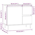 vidaXL Armoire de salle de bain gris béton 65x33x60 cm
