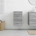 vidaXL Meuble de Salle de Bain In-between Sonoma gris 30 x 35 x 50 cm