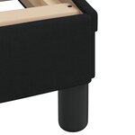 vidaXL Lit avec matelas noir 90x200 cm tissu