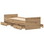vidaXL Cadre de lit sans matelas chêne artisanal 90x190 cm