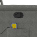 vidaXL Fauteuil inclinable de massage gris foncé tissu microfibre