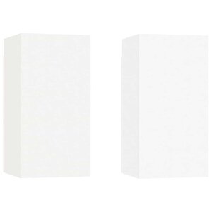 vidaXL Meubles TV 2 Pièces Blanc 30 5x30x60 cm Bois d’ingénierie