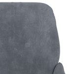 vidaXL Banc Gris foncé 108x79x79 cm Velours