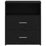 vidaXL Table de nuit Chêne noir 50 x 32 x 60cm Bois d'ingénierie