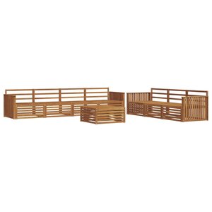 vidaXL Ensemble de canapés d'extérieur 8 Pièces Naturel
