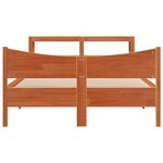 vidaXL Cadre de lit avec tête de lit cire marron 140x190cm bois de pin